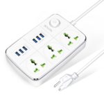 BAVIN 3-Outlet Surge Protector Power Strip with USB