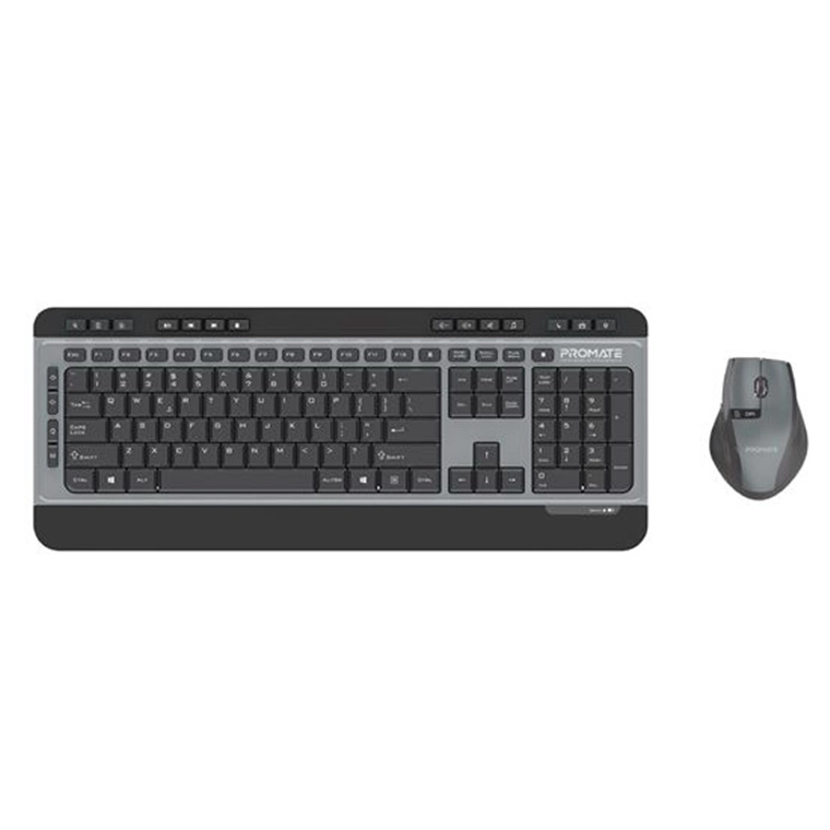 Promate Sleek Wireless Multimedia Keyboard & Mouse Combo