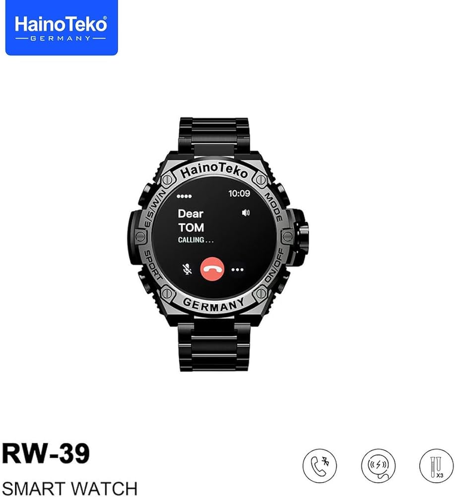 Haino Teko RW-39 Smart Watch With 3 Pair Straps